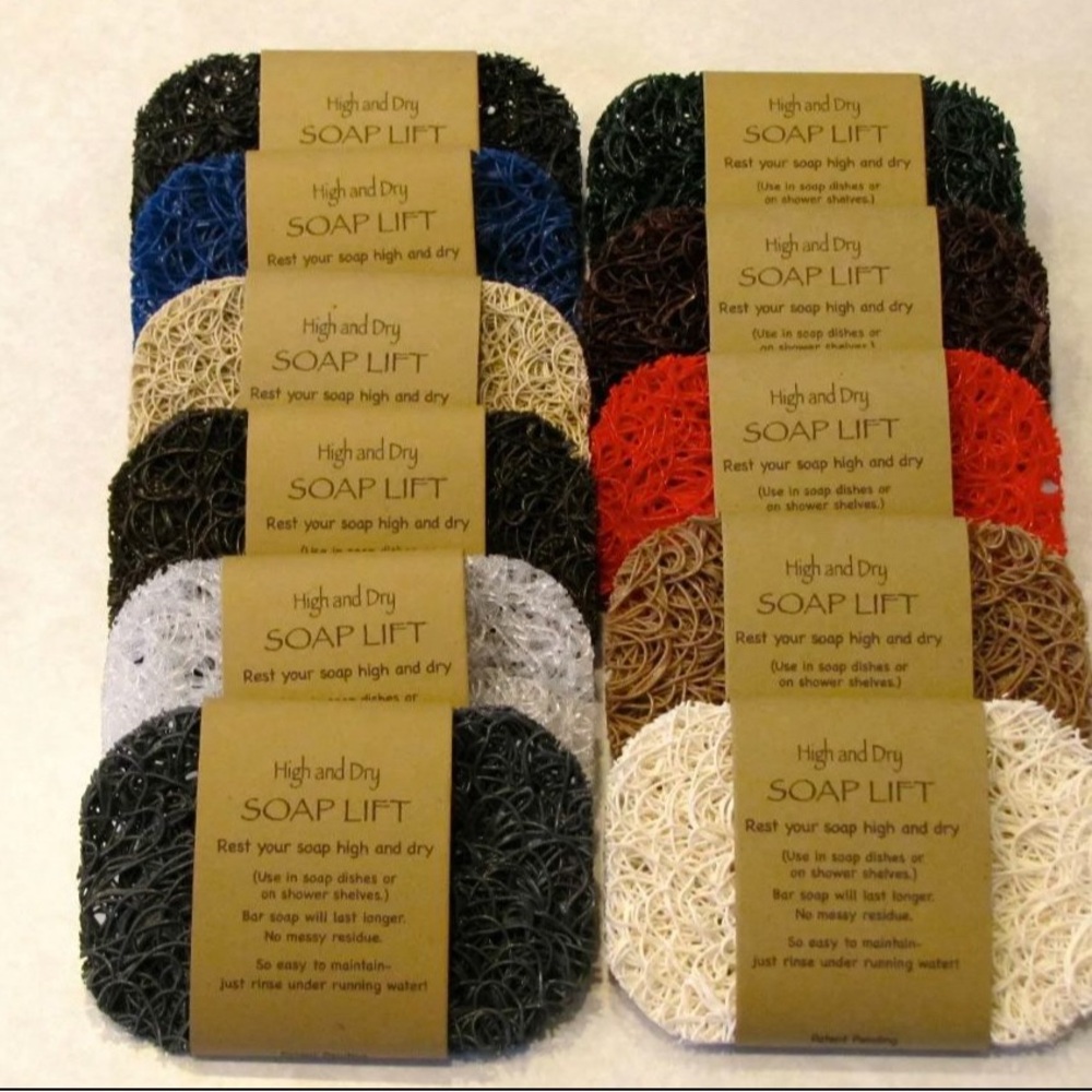 Soap Lift product. BPA-free material. Resistant to mold. See pics for styles.